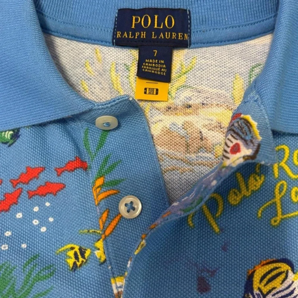 Polo Ralph Lauren boys size 7 blue polo shirt